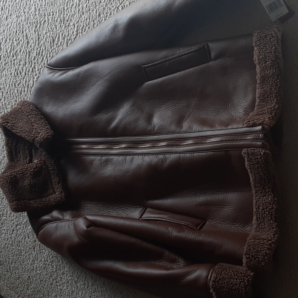 Koolaburra by UGG Motorcycle Shearling Jacket, Brown - Picture 5 of 8